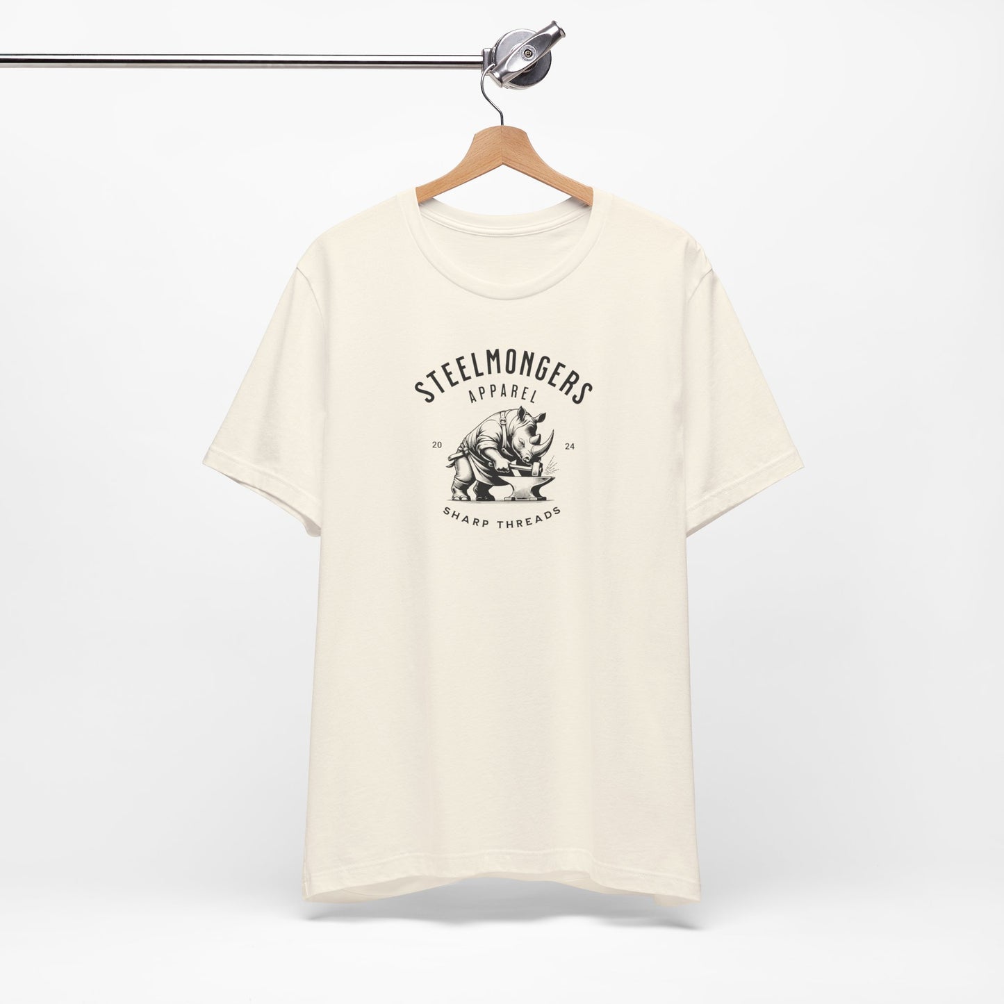 Steelmongers Rhino White Logo Tee