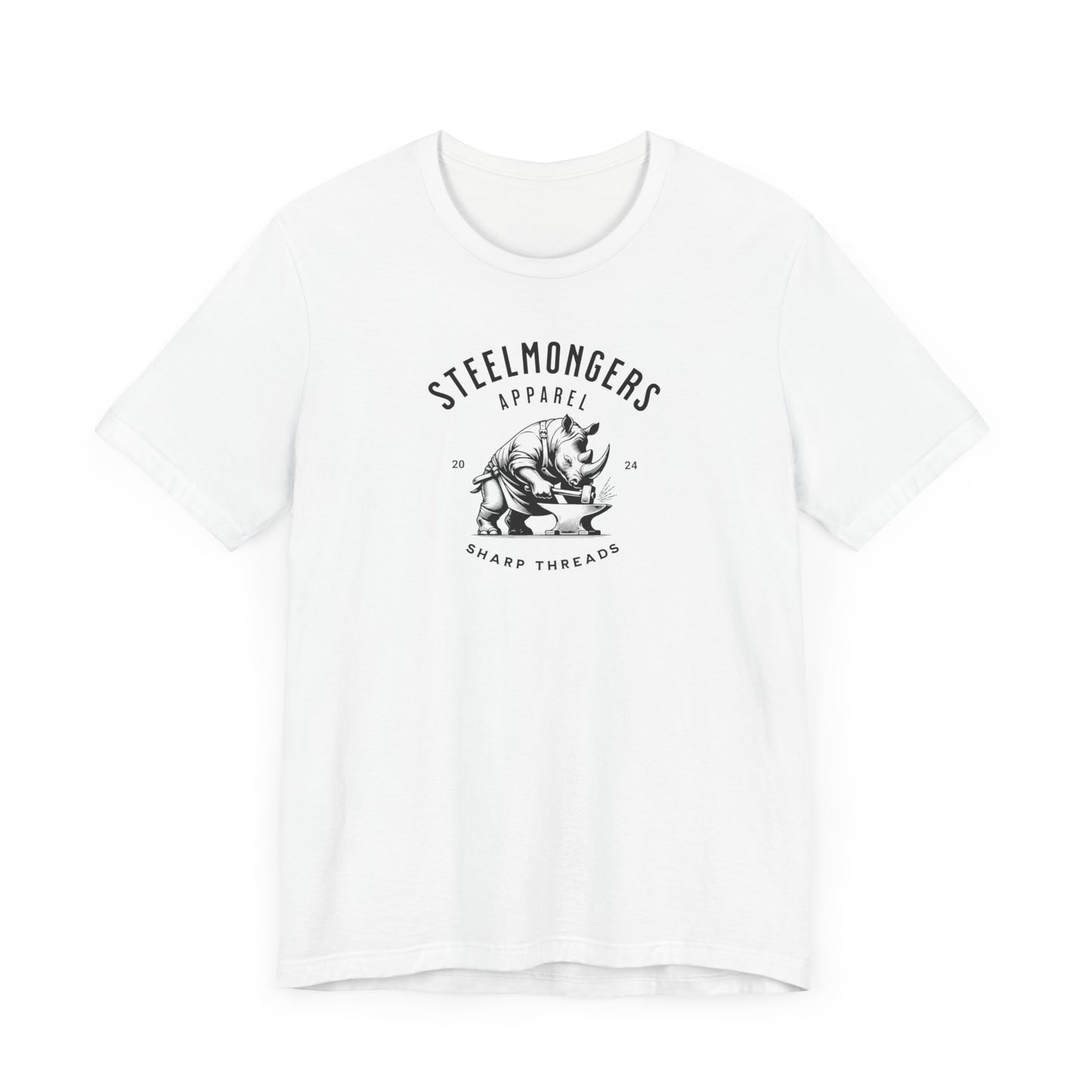 Steelmongers Rhino White Logo Tee