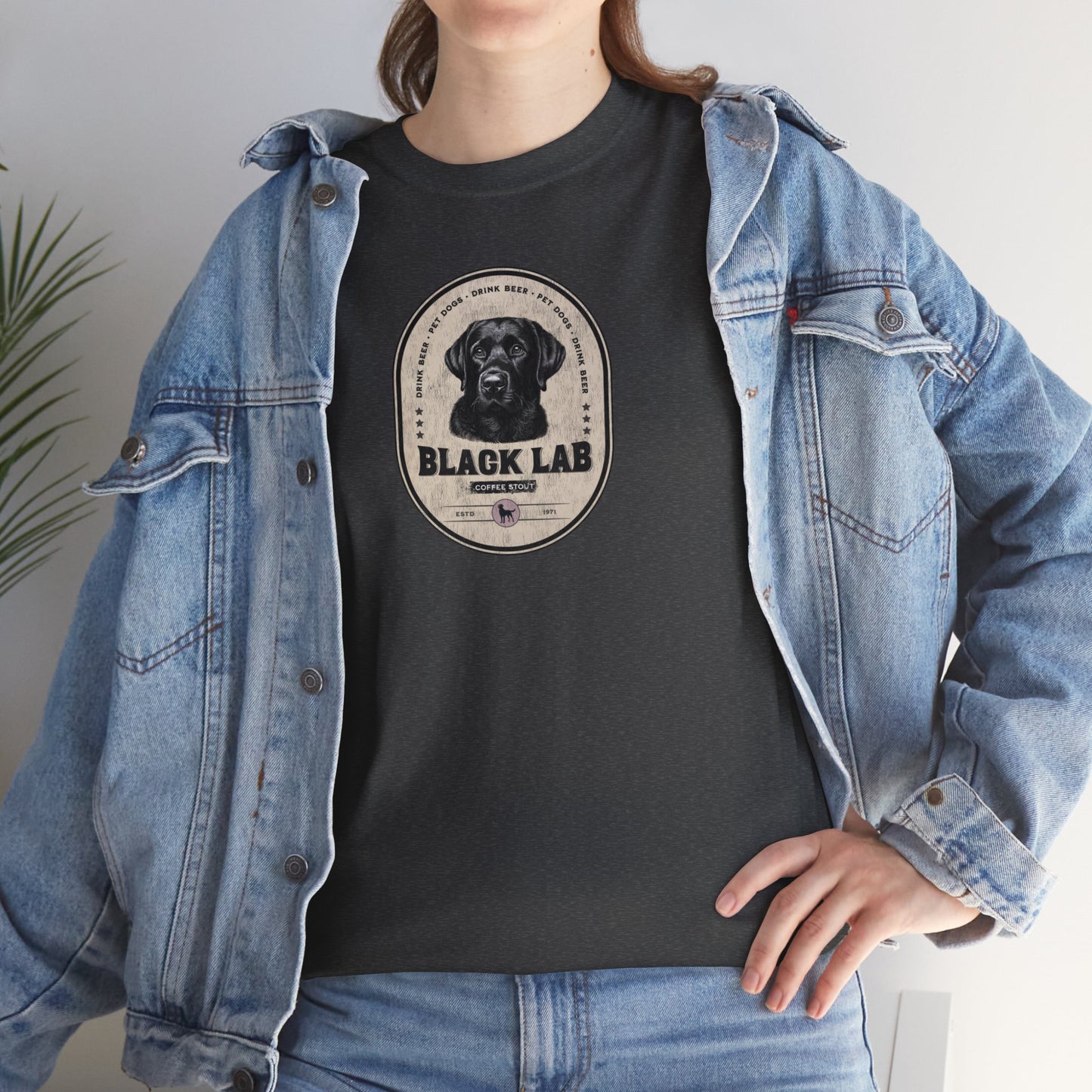 BLACK LAB COFFEE STOUT Unisex Heavy Cotton Tee