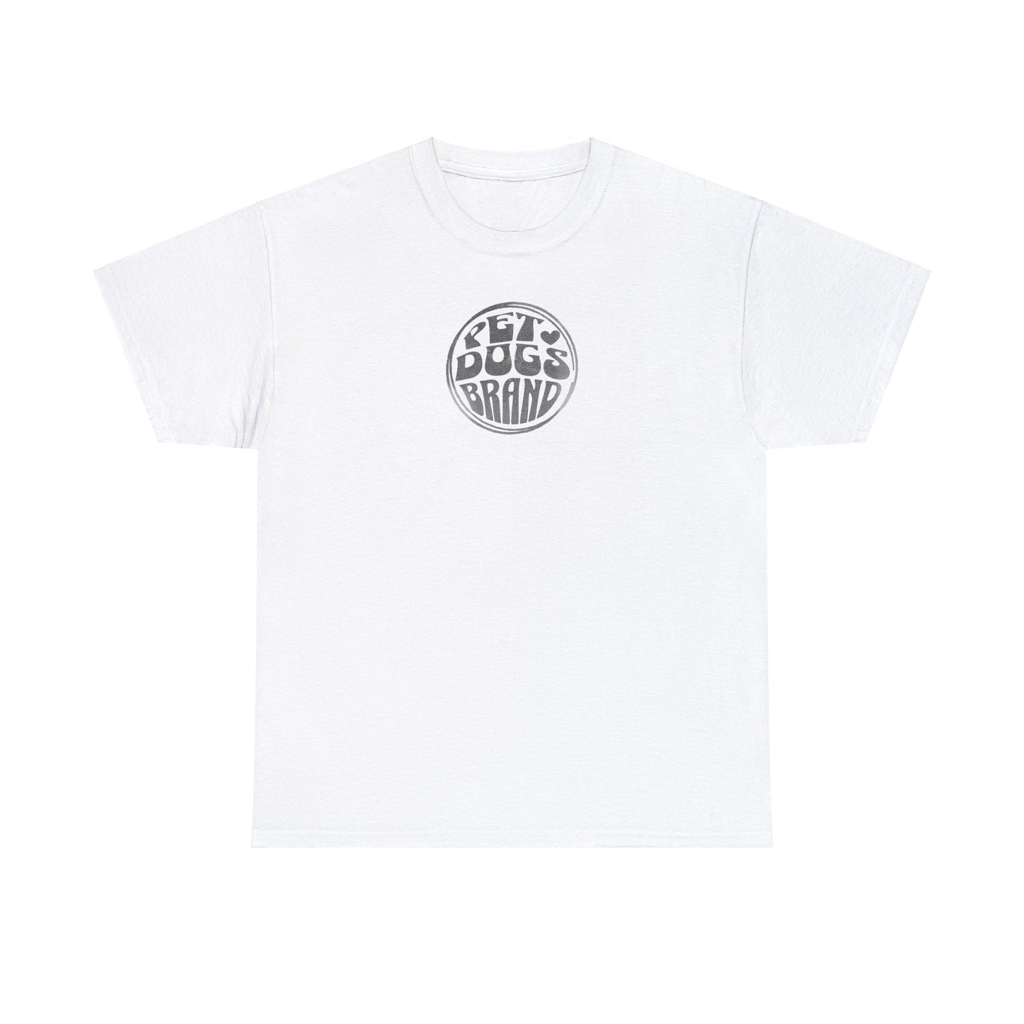 PET DOGS BRAND Black Logo Fisheye Lens Retro Style Unisex Heavy Cotton Tee