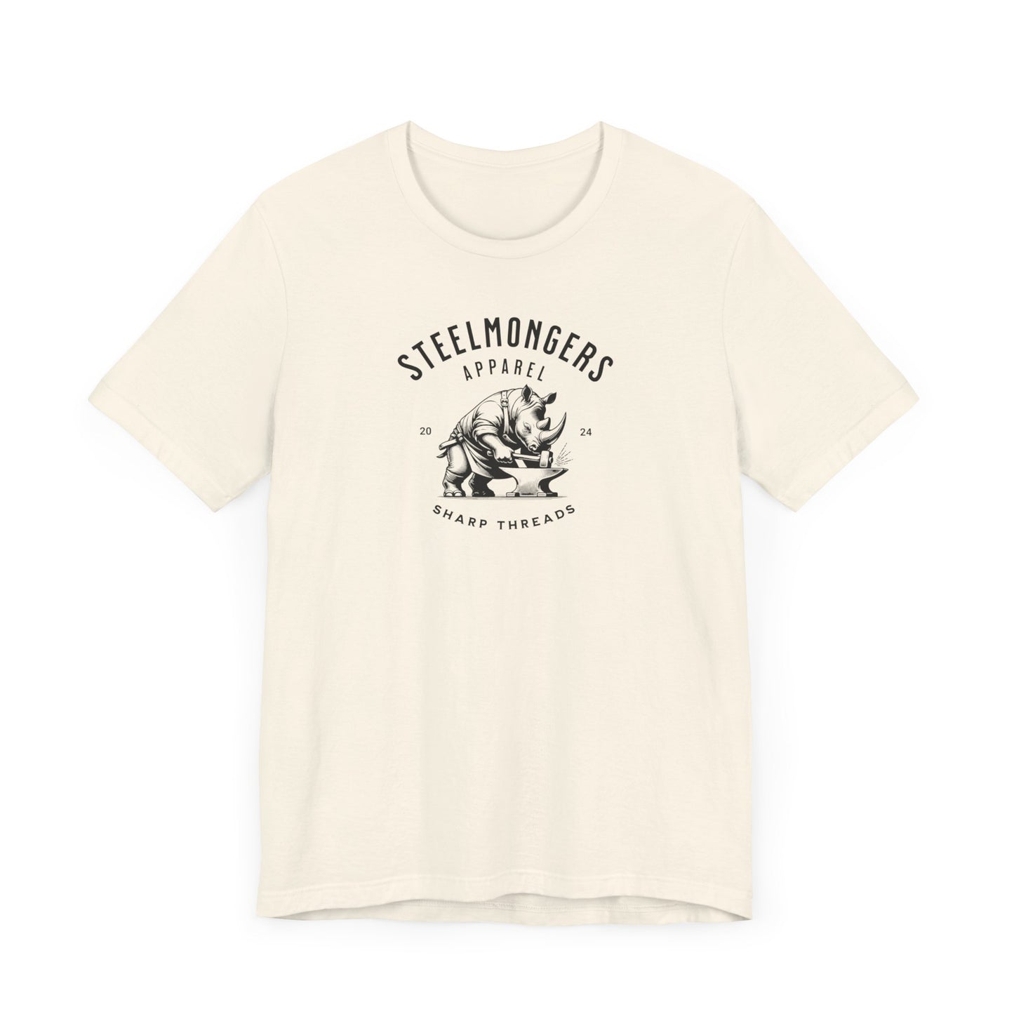 Steelmongers Rhino White Logo Tee