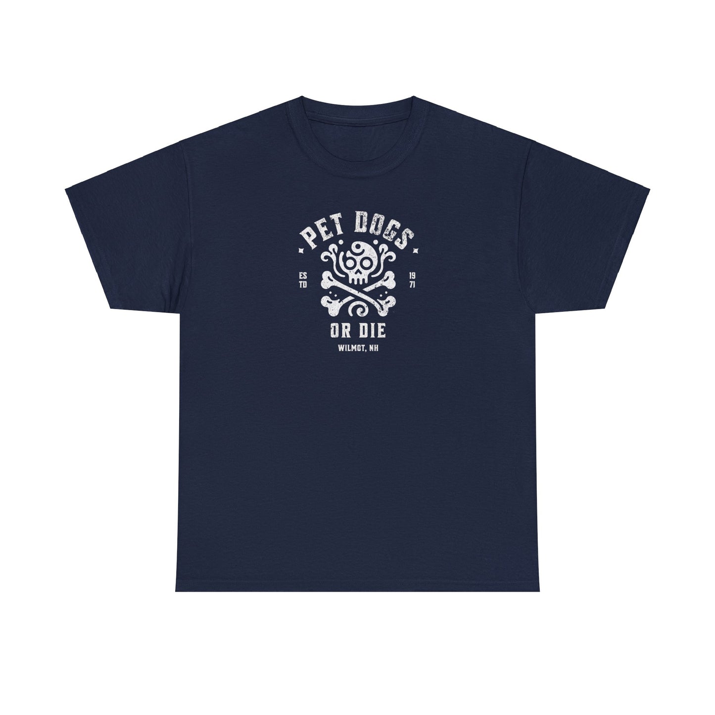 PET DOGS OR DIE Simple Version Unisex Heavy Cotton Tee