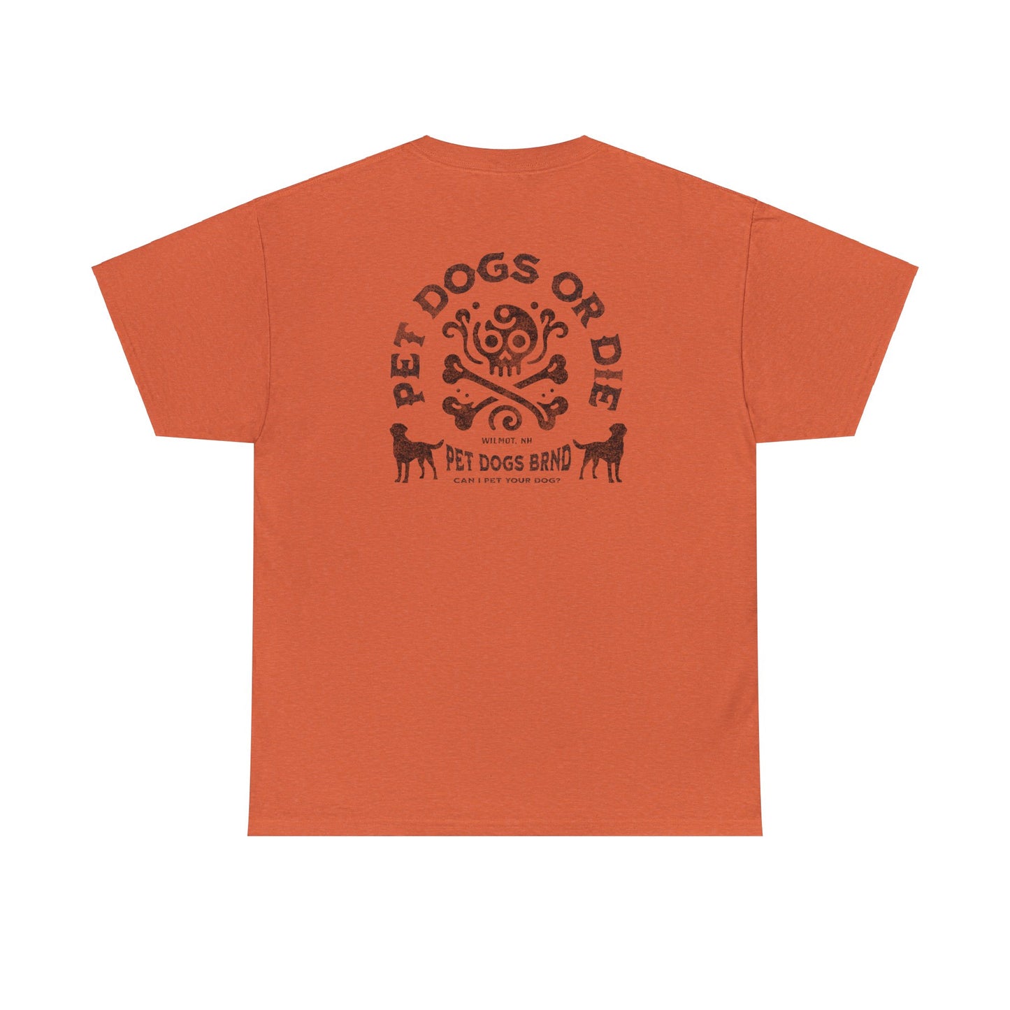 PET DOGS OR DIE Black Logo Unisex Heavy Cotton Tee