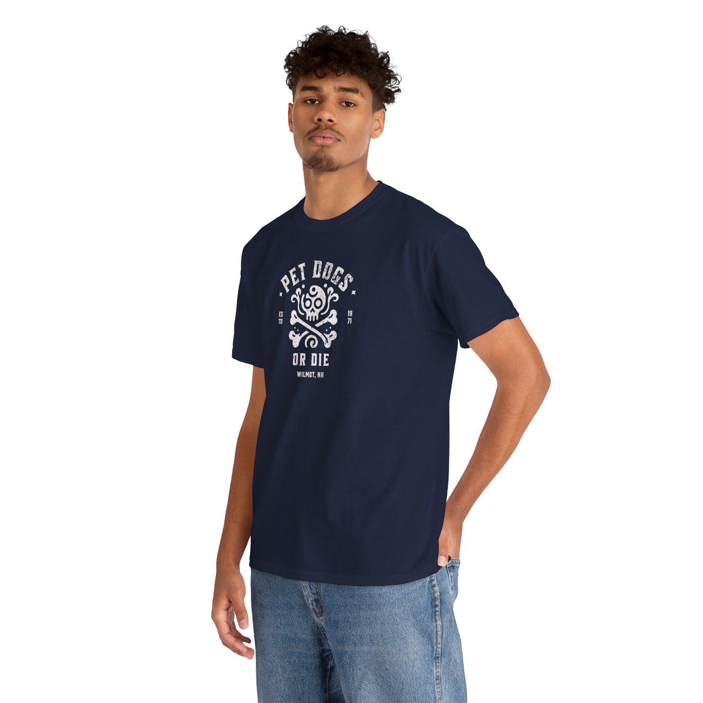 PET DOGS OR DIE Simple Version Unisex Heavy Cotton Tee