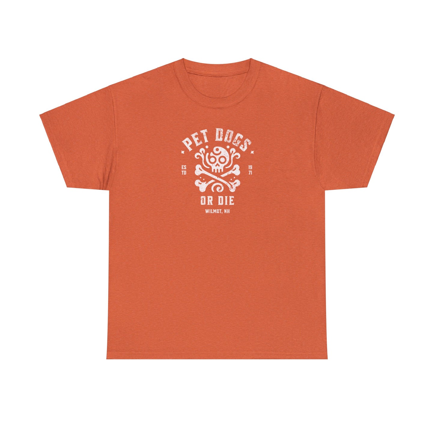 PET DOGS OR DIE Simple Version Unisex Heavy Cotton Tee