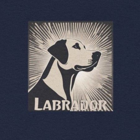 LABRADOR Sunburst Art Deco Style Unisex Heavy Cotton Tee