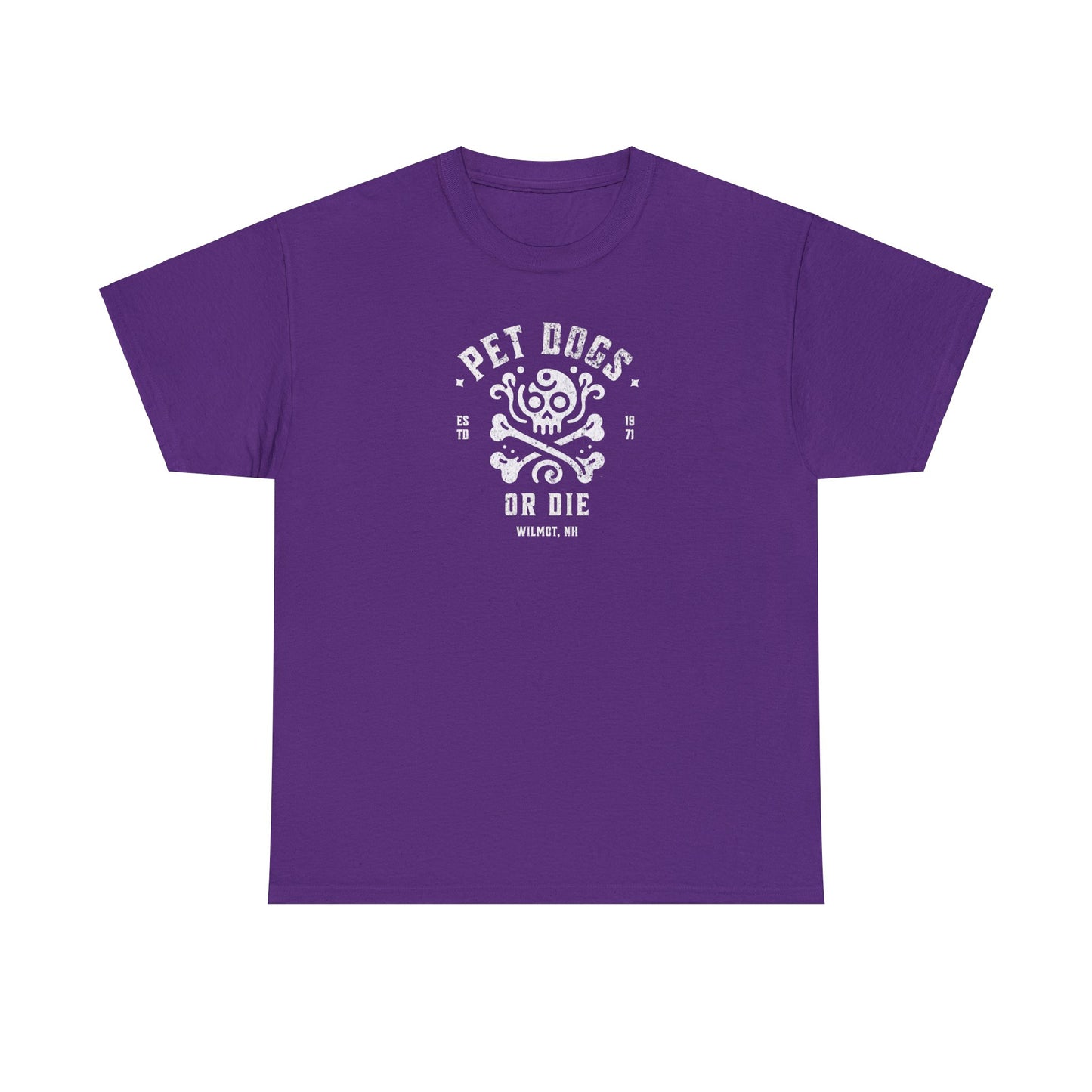 PET DOGS OR DIE Simple Version Unisex Heavy Cotton Tee