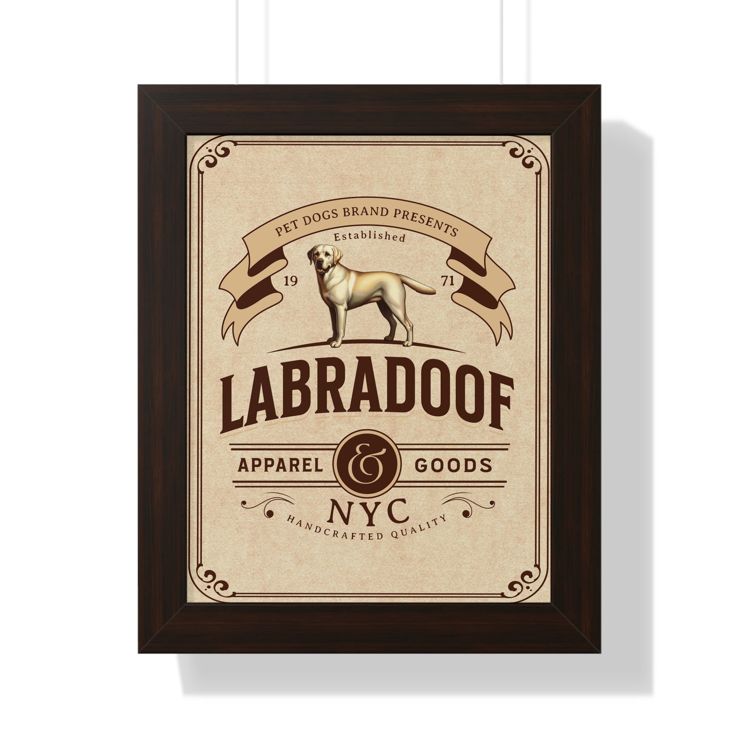 LABRADOOF Advertisement Antique Style Framed Vertical Poster