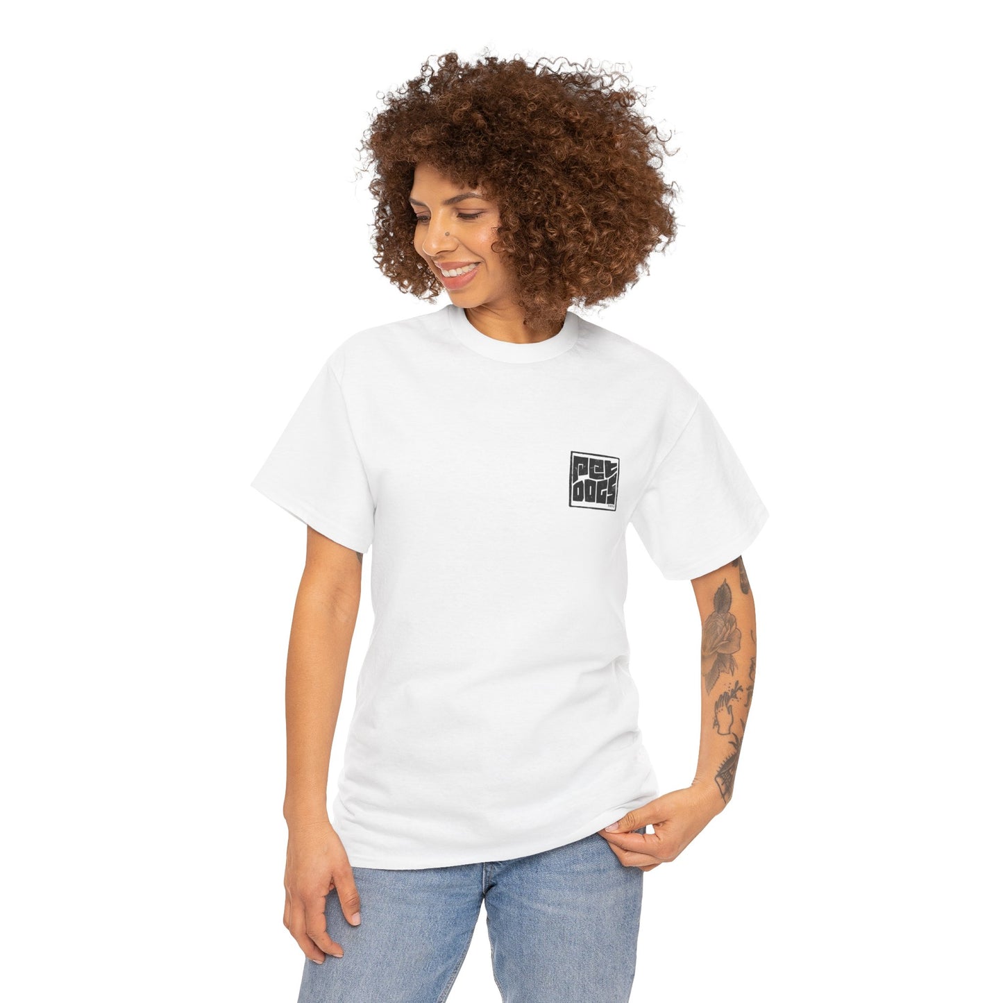 PET DOGS Ink Stamp Style Logo Tee