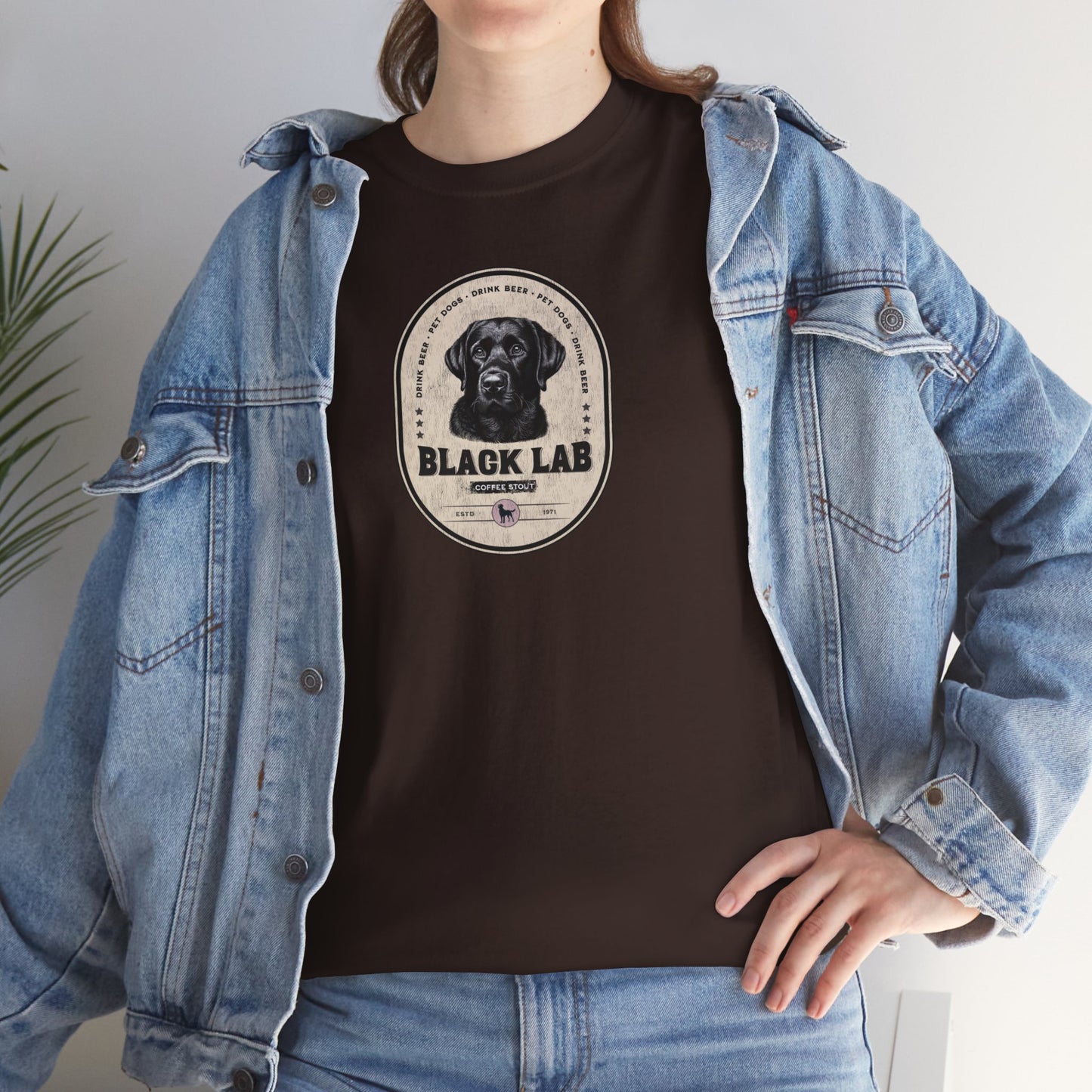 BLACK LAB COFFEE STOUT Unisex Heavy Cotton Tee