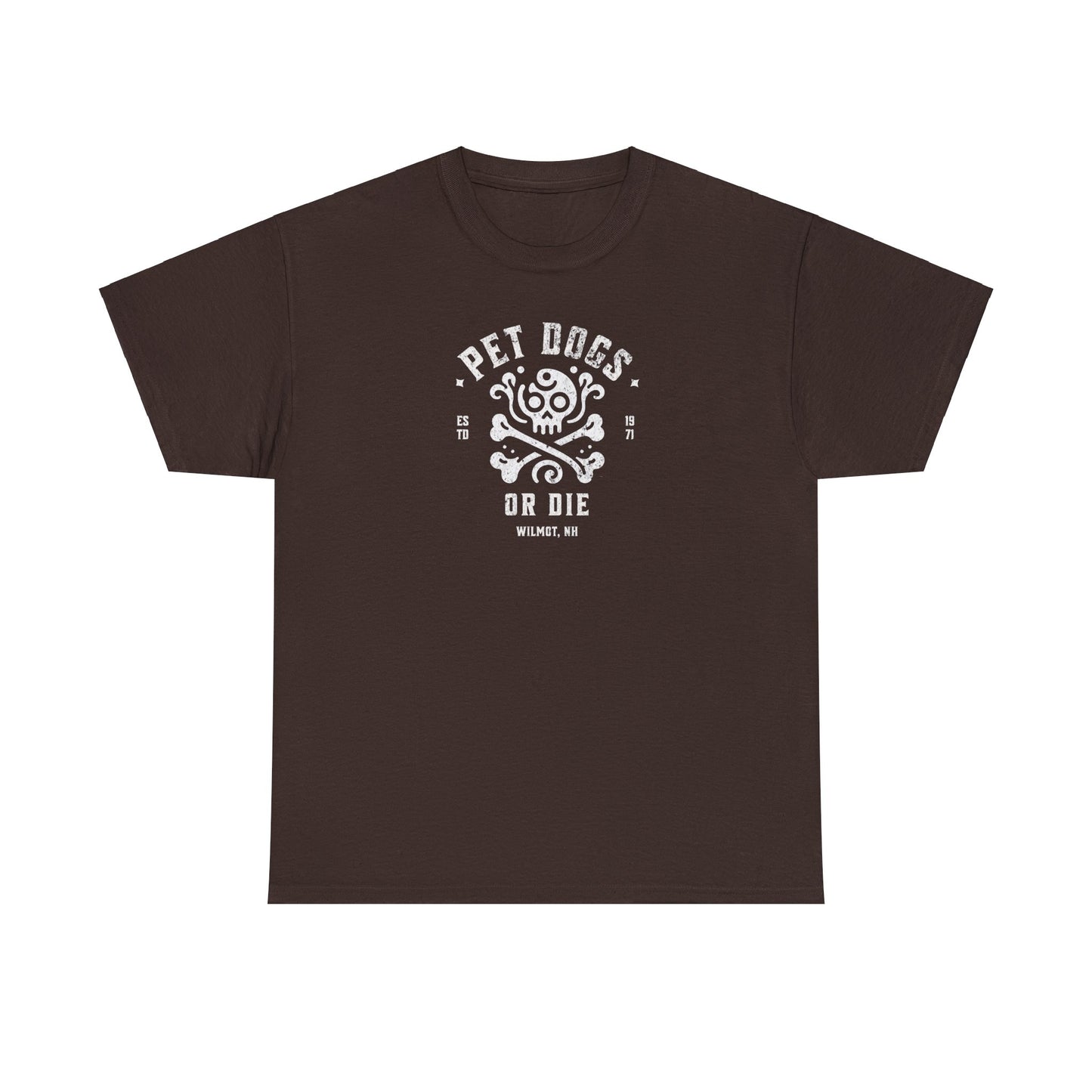 PET DOGS OR DIE Simple Version Unisex Heavy Cotton Tee