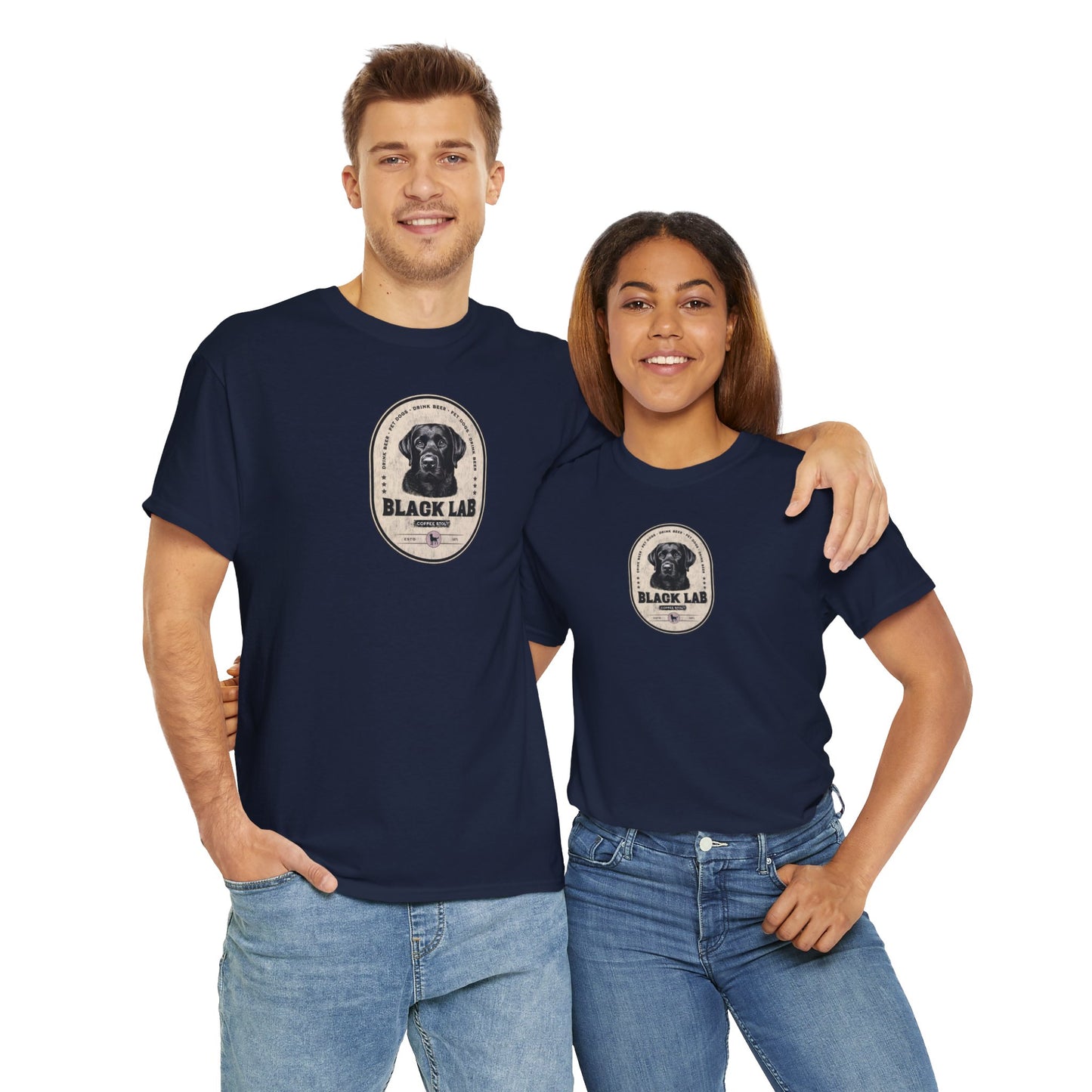 BLACK LAB COFFEE STOUT Unisex Heavy Cotton Tee