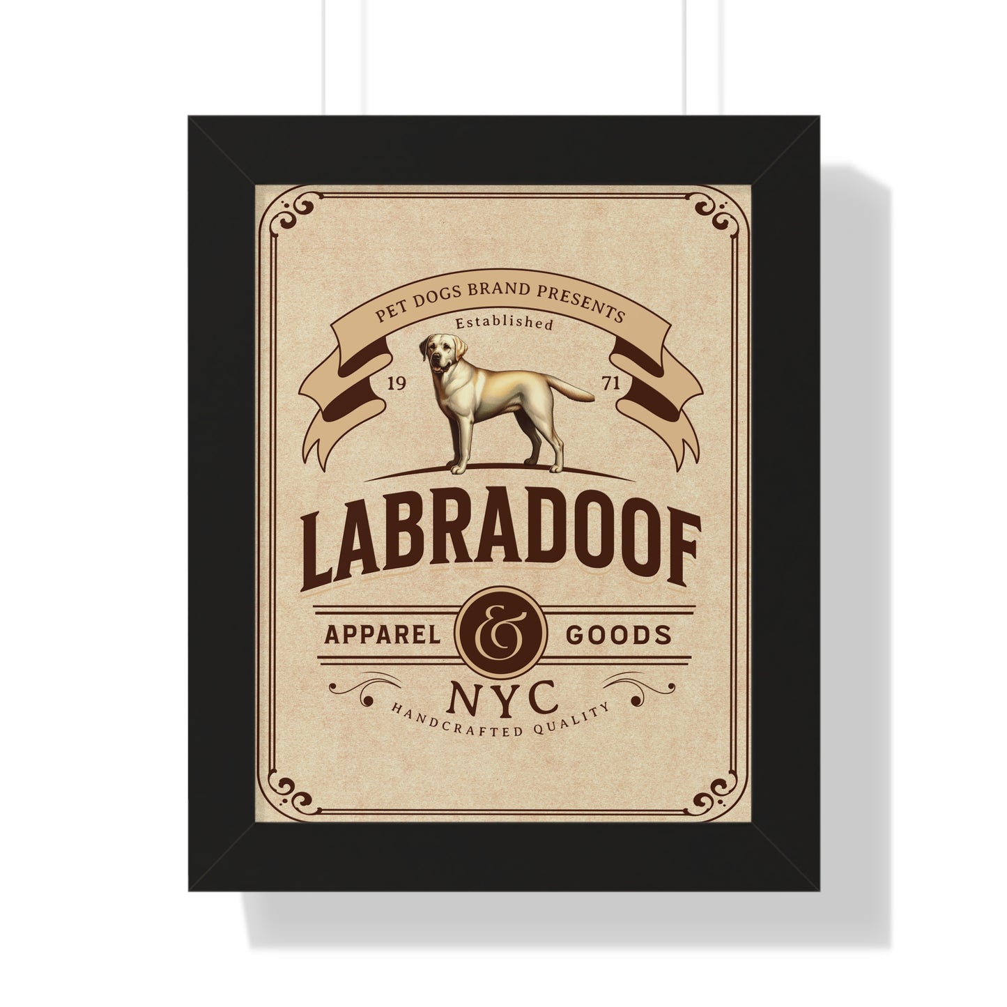 LABRADOOF Advertisement Antique Style Framed Vertical Poster