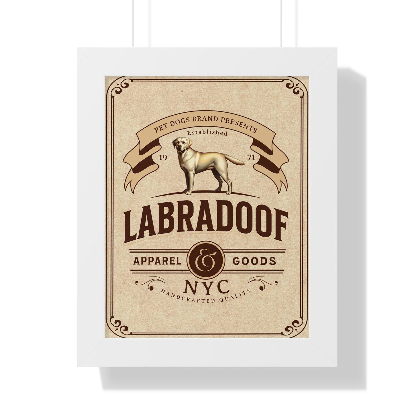 LABRADOOF Advertisement Antique Style Framed Vertical Poster