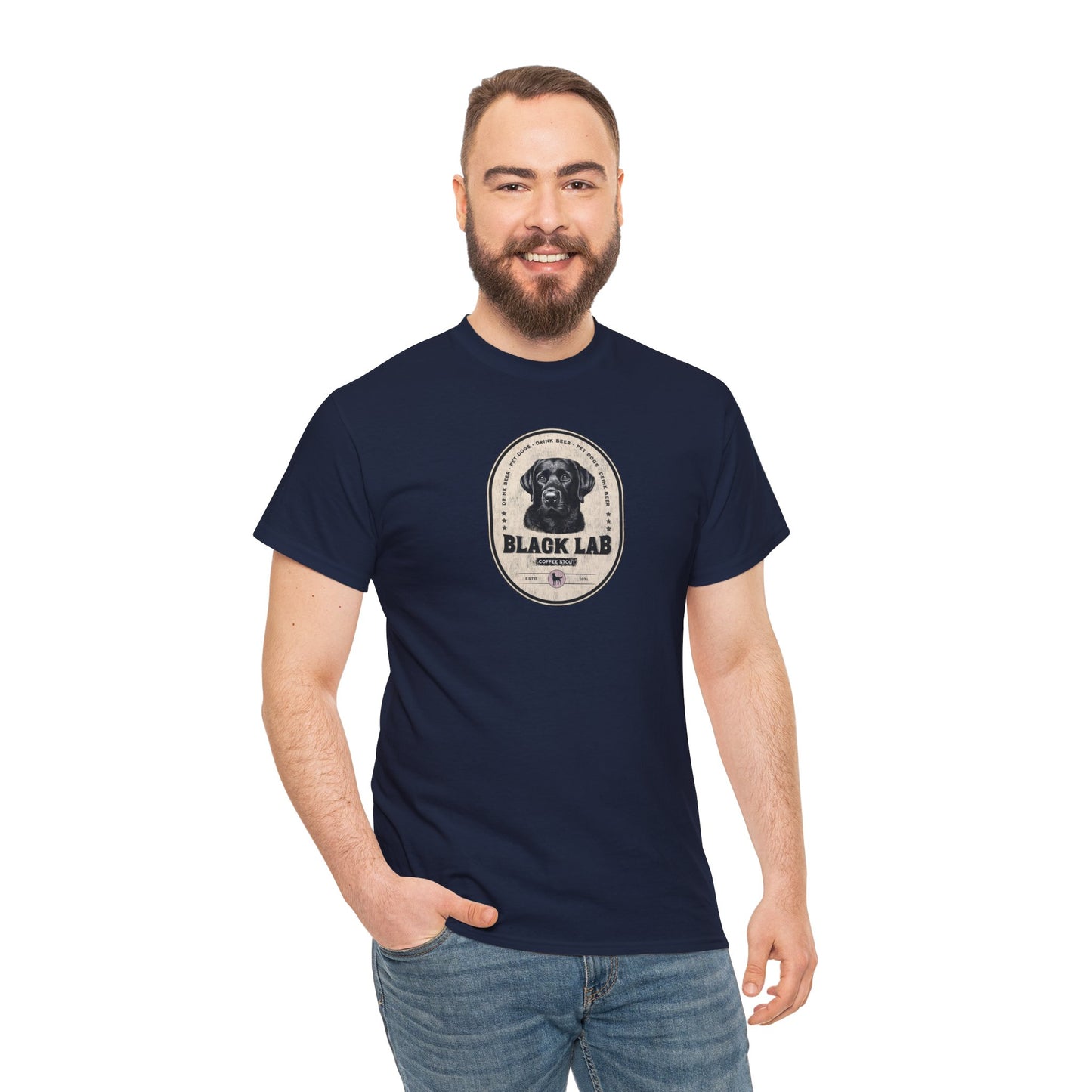 BLACK LAB COFFEE STOUT Unisex Heavy Cotton Tee