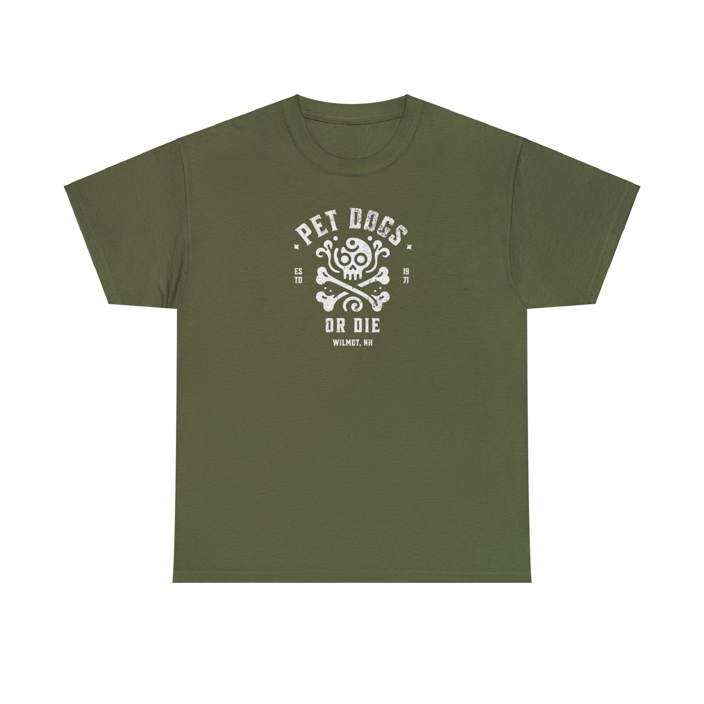 PET DOGS OR DIE Simple Version Unisex Heavy Cotton Tee