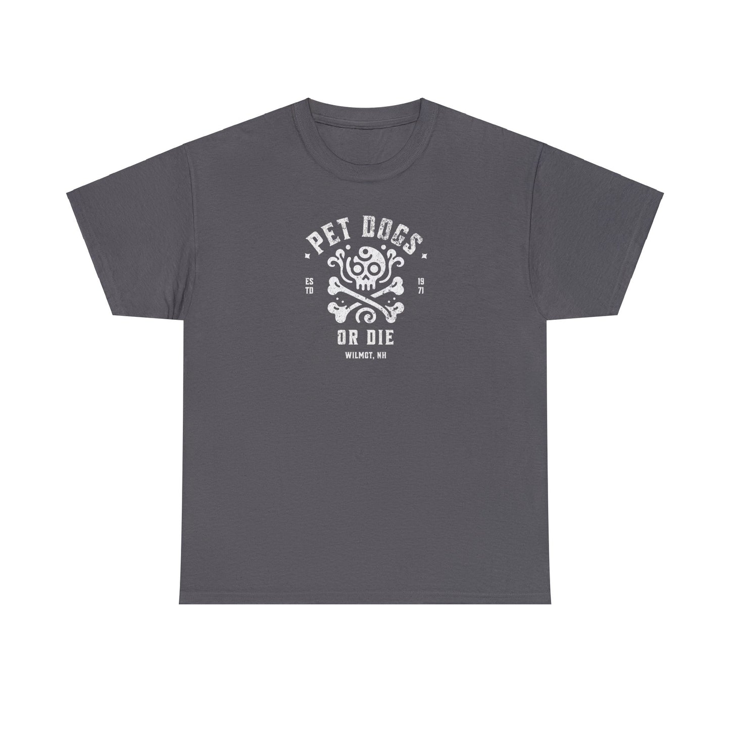 PET DOGS OR DIE Simple Version Unisex Heavy Cotton Tee