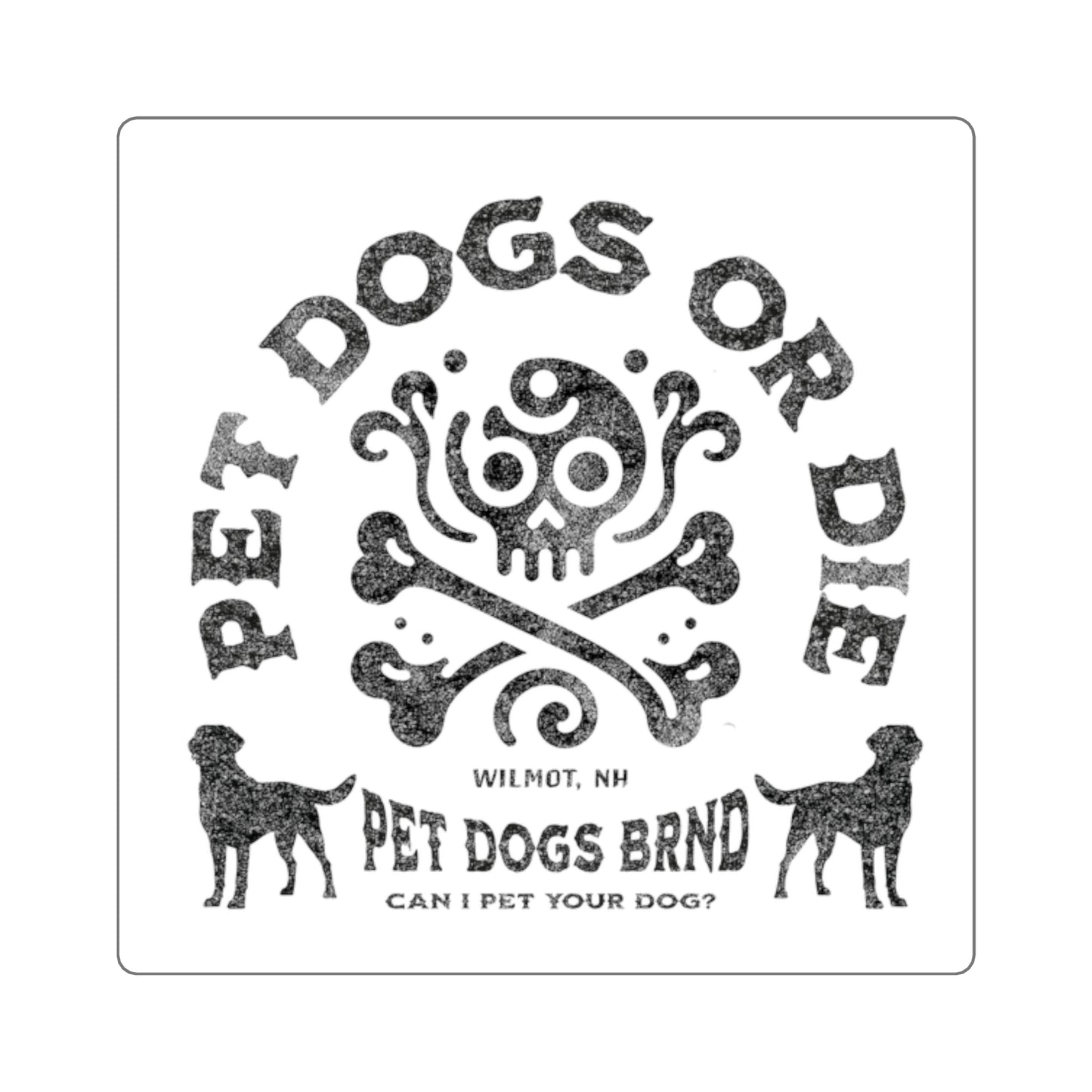 PET DOGS OR DIE Square Stickers