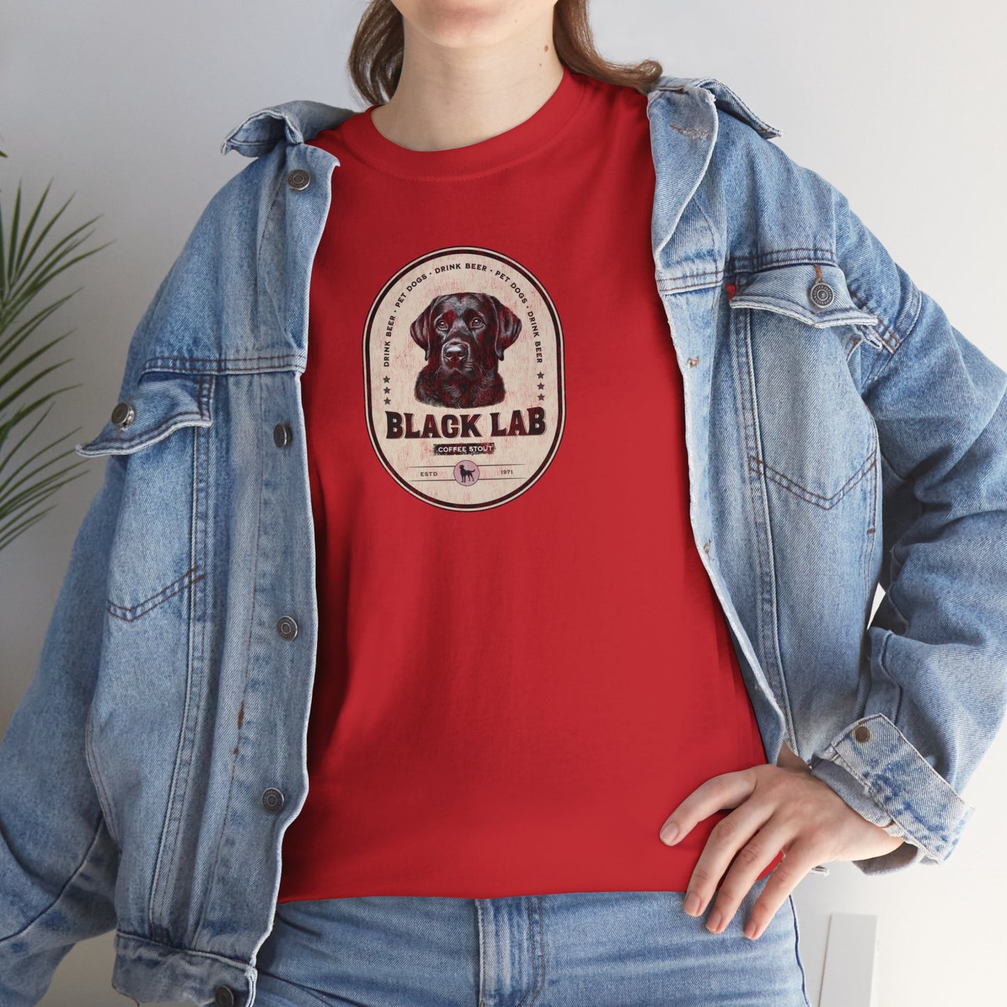 BLACK LAB COFFEE STOUT Unisex Heavy Cotton Tee