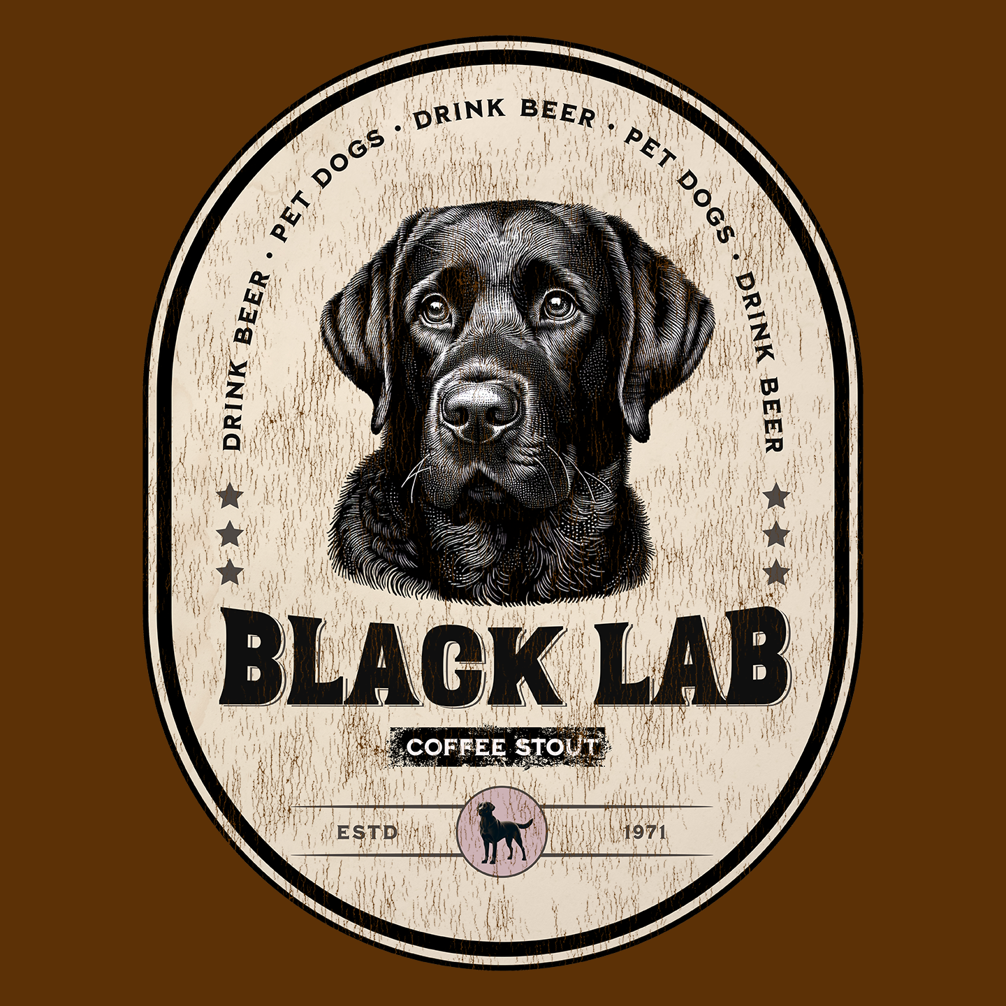 BLACK LAB COFFEE STOUT Unisex Heavy Cotton Tee