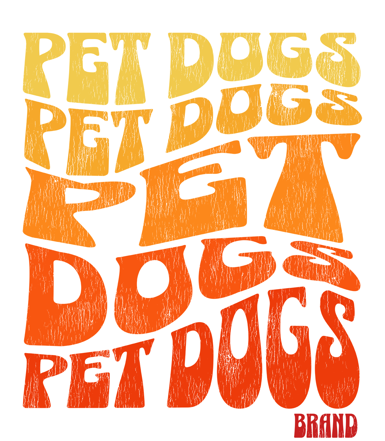 PET DOGS Groovy 70's Style Unisex Heavy Cotton Tee
